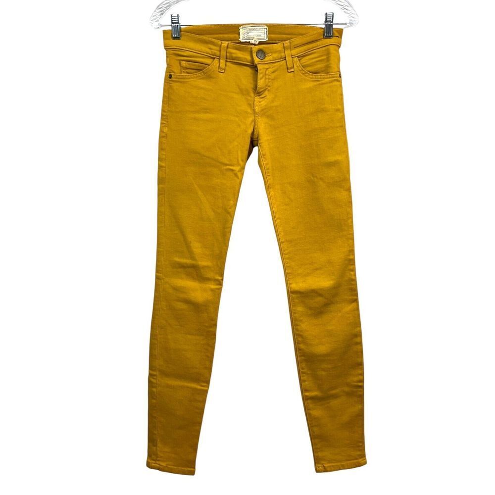Current Elliott Women Jeans Ankle Skinny Stretch Pockets Low Rise Yellow 25/0*